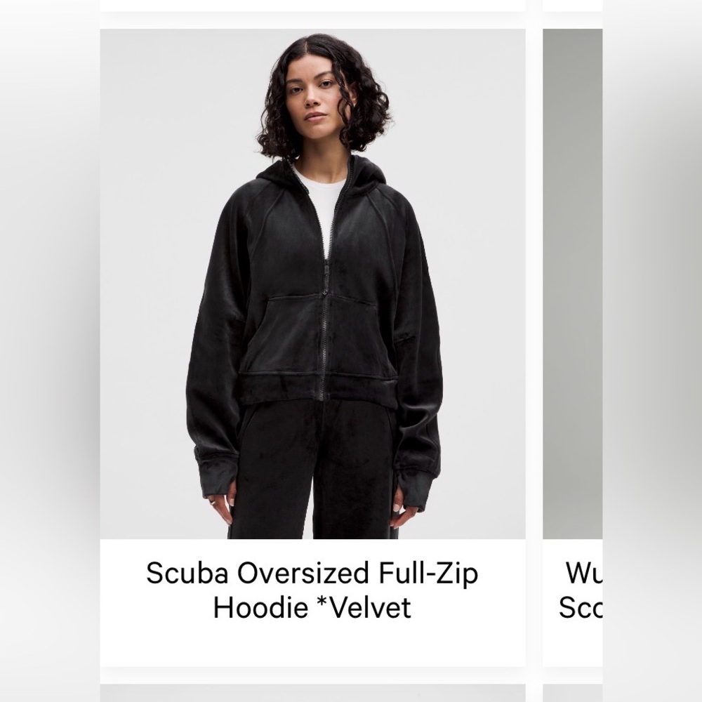 LULULEMON scuba oversized full zip hoodie *velvet